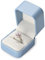 Oirlv Azul Pu Cuero Caja De Anillo,Caja De Regalo Para Anillos De Boda,Caja De Regalo Para Aniversario De Boda