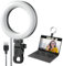 Meyin Aro de Luz Clip en monitor de computadora portátil, Ring Light iluminación de videoconferencia para trabajo remoto/llamadas con zoom/autotransmisión/transmisión en vivo/grabación de vídeo/TikTok
