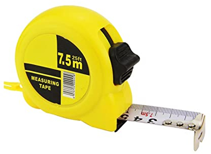 UNbit Maßbänder, Maßband, metrisches Stahl-Messlineal, Entfernungsmesswerkzeug, Meterlineal, Stahlbandmaß, Metall-Messwerkzeug