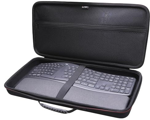 LTGEM Case Compatible with Logitech Ergo K860 Wireless Ergonomic QWERTY Keyboard(Inside: 19.5x9.4x1.6), Case Only
