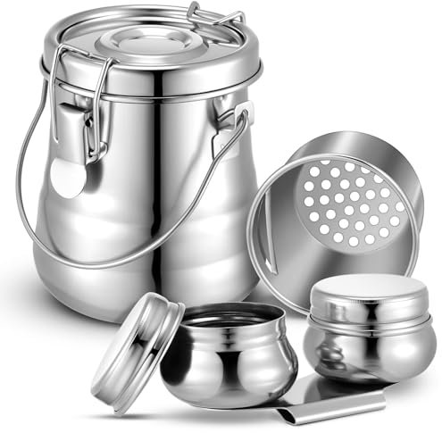 Skybooly 2 Pcs Paint Brush Washer Stainless Steel Double Dipper Palette Cup Set Portable Brush Cleaner for Painting Oil Paint Brush Cleaner Kits