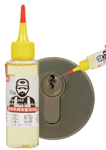 Krujecnt Türscharnier-Schmiermittel, Schloss-Schmiermittel,60 ml Nadelöler für Türscharniere - Professionelles Schmiermittel für quietschende Türscharniere, Nähmaschinenöl zum Schmieren von Türen