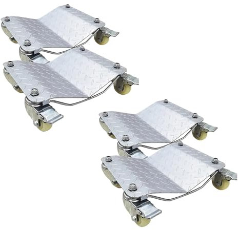 Car Tyre Skate Wheel Dolly (1500LB Heavy Duty Vehicle Positioning Trolley Set of 2 or 4) (4)