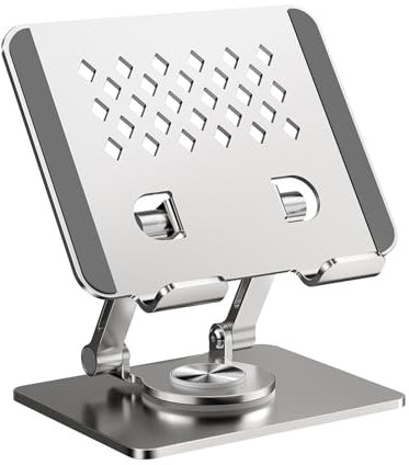Limtula Soporte giratorio de 360 grados para tablet con base de silicona antideslizante, soporte plegable para tableta y agarre firme para estudiar