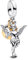Pandora Moments Amor Charm-Anhänger aus Sterling Silber mit vergoldeter Metalllegierung, Kompatibel Moments und ME, 763663C00