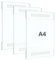 Lot de 3 présentoirs muraux en méthacrylate A4 avec ruban adhésif double face, cadre en acrylique, porte-documents transparent.