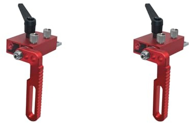 Aluminum Alloy T Track Fence Stop Pair Flip Lock Woodworking Jig Accessory Router Table Tools