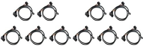 Lckiioy 10X Mini SAS HD de 12G Incorporado A U.2 / SFF-8643 A SFF-8639 Cable 0.5M con Fuente de AlimentacióN SATA de 15, Adecuado para U.2 SSD