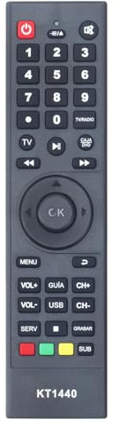 AULCMEET Fernsteuerung,KT1440 Neue Ersatz-Universalfernbedienung passend für fit for Haier Panda ATEC DTV Gelec Soyea TV Fernsteuerungler