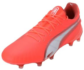 PUMA Mens King Ultimate Launch Firm Ground Football Boots Red White