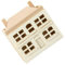 Villa paysagère - Décoration de Pâques - Balcon - Décoration de balcon - Maisons en bois - Modélisme - Jouet pour hamster - Petite clôture de jardin - Miniature - Mini ornement en bois - Kaki VICASKY
