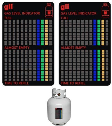 2 Stück Magnetische Füllstandsanzeige, Butan Gasflaschen Gaskocher, Gasflasche FüLlstandsanzeige für Propan-Gas, Gas Grill Flasche Gasanzeiger, für Heimküchen, Grillen im Freien, Camping, Wohnmobil