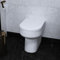Modern Back to Wall Toilet BTW Bathroom Short Projection Round Ceramic WC Pan Soft Close Seat White