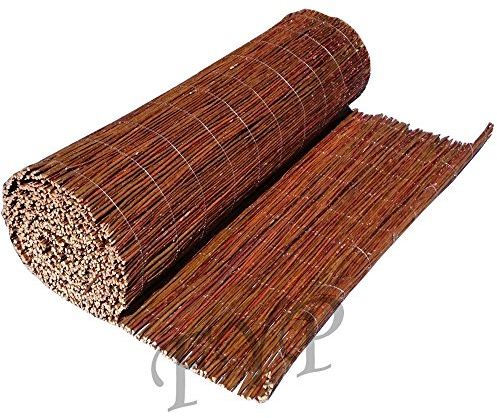 FORYOURPROTECTION Weidenmatte Weidenzaun Windschutz 100 x 300 cm Sichtschutzmatte Weidenzaunmatte für Garten, Balkon und Terrasse