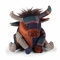 Decorative Doorstop - Patchwork Highland Cow (DSPCH05) - from the Patchwork Collection by Dora Designs