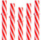 Dakoufish BPA Free 12 Piece 9 Inch Reusable Plastic Thick Drinking Straws for Mason Jar Rambler Small Stripe（9inch，Red）