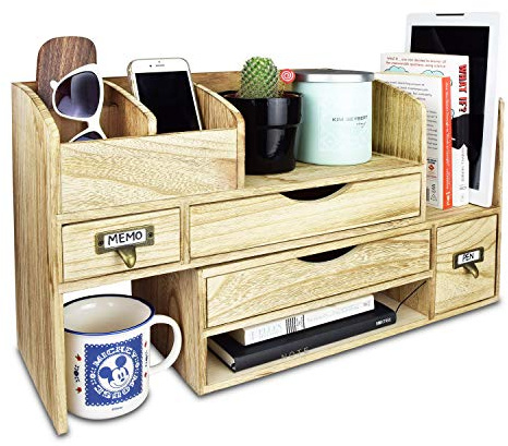 Ikee design regolabile in legno da scrivania per l' ufficio, ripiano rack