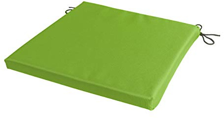 SOFTILLO Patio Chair Cushion with Seat Ties - Indoor and Outdoor Furniture Seating - Water-Resistant Polyester - Kitchen Dining, Lawn & Garden - 36 x 36 cm - Lime Green