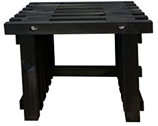 Koll Living Sitzhocker aus Holzlatten, 50x32x45 cm - Rustikale Holzoptik - als praktischer Helfer für Garten, Terrasse oder den Innenbereich