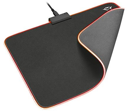 Trust GXT 762 Glide Flex Tappetino Gaming per Mouse Led RGB Flessibile, Nero