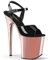 Pleaser FLAMINGO-809 Blk Pat/Rose Gold Chrome UK 3 (EU 36)