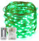 Erchen Battery Operated LED String Lights, Dimmable 66 FT 200 LED Ultra Thin Waterproof 8 Modes Timer Copper Wire Fairy Lights with 13 Key Remote Control for Indoor Outdoor Christmas Party (Green)