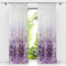 HongYa 1 Stück Voile Farbverlauf Gardine Transparenter Vorhang mit Kräuselband Blumen Druck H/B 145/140 cm