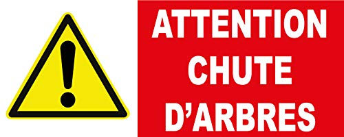 Adhesif Concept Panneau de Signalisation Rouge Paysage SIGNAGE Utilitaire Vinyle Danger Attention Chute d'arbres