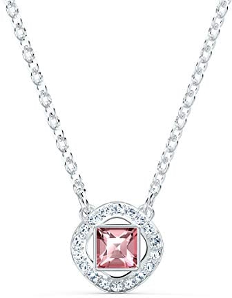 Swarovski Una Angelic Square Halskette, rosa, rhodiniert, Amazon Exklusiv