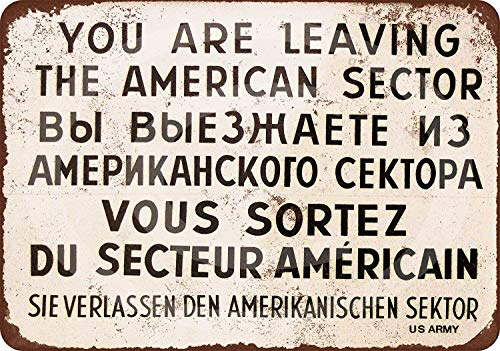 HomDeo Metallschilder Vintage Keller Dekor Kunst 1962 Checkpoint Charlie Berlin Wand Vintage Look Blechschild 20,3 x 30,5 cm Retro Neuheit Pub Wand