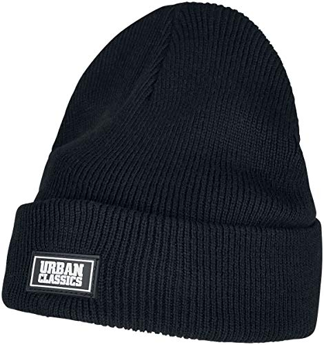Urban Classics Plain Stitch Recycled Yarn Beanie Black one Size