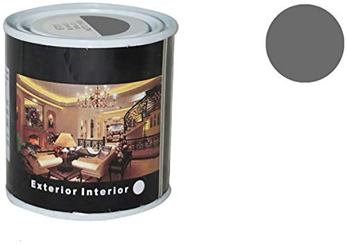 H HANSEL HOME Pintura Esmalte al Disolvente para Madera y Metal, Pintura Alquidica de Rápido Secado para Superfícies Interiores y Exteriores(Aluminio, 125 ML)