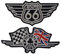 Aufnäher Patch Applikation Vintage Motorrad Route 66 Set zum bügeln - nähen