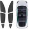 BASENOR Tesla Model 3 Sonnenschutz Seitenfenster Heckscheibe Sonnenschutz Reflektierende Abdeckungen Sonnenschutz UV-Strahlen und Sichtschutz 6er Set Model 3 2019-2025