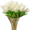 hanlongyu 20 tulipani artificiali per la decorazione della tavola, bouquet artificiali, realistici, decorazione per matrimoni, feste, ufficio, cucina, casa