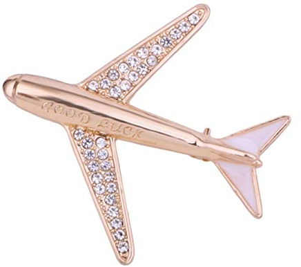 Neue Kristall Strass Flugzeug Brosche Metall Flugzeug Anstecknadeln und Broschen Herren Anzug Hemdkragen Schmuck Zubehör