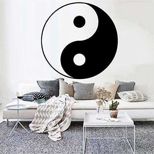 ZHEHUA Klassische Wandaufkleber Büro Kunst Dekor Yin Yang Vinyl Wohnzimmer Tapete Home Decor,schwarz,28x28cm