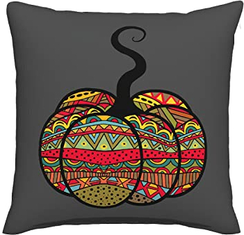 Mandala-Kürbis-Kissenbezüge, grau, Deko-Kissenbezüge, für Couch, Sofa, Schlafzimmer, Stuhl, Auto