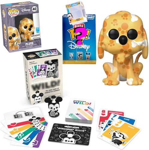 Goof Disney Pop Exclusive Original Figure Goofy Classic Artist Series Bundled with Cartoon 3D Keychain! Art Hanger Toon Blind Bag + Mickey Mouse & Friends Puzzle! Cube + Plush! 4-Items