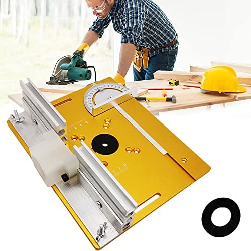 Juego 3 Insertos Para Fresadora, Mesa Fresadora Routers Aleación Aluminio Flip Board MáQuina Corte Grabado Herramienta Auxiliar Mitre Gauge Mesa Sierra Bancos Para Trabajar Madera Router Accesorios