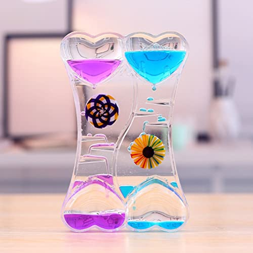Sablier liquide à huile - Minuterie liquide colorée - Jouet apaisant - Minuterie liquide - Jouet sensoriel - Minuteur d'eau - Pour activité, détente, anxiété, autisme, TDAH (style 3)