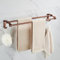 Porte-Serviettes sans perçage Porte-Serviettes Mural Porte-Serviettes Auto-adhésif avec Crochet Espace Aluminium pour Toilette Salle de Bain, Or Rose