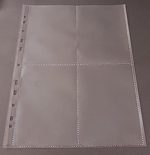 10x A4 Sammelhüllen, Prospekthüllen, Kartenhüllen, 120my dick, geteilt auf 4 Fächer (A6) recycelbar !