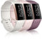 Dirrelo 3 Pack Armbänder Kompatibel mit Fitbit Charge 3/Fitbit Charge 4/Charge 3 SE Armband für Damen und Herren, Sport Verstellbares Ersatzarmband Silikon Uhrenarmband, Lila+Sand Pulver+Aprikose,S