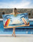 Gräfenstayn Premium Strandtuch Mikrofaser mit Umhänge-Knopf 100x180 cm - ÖKO-TEX 100 - Badetuch leicht, sandfrei und schnelltrocknend - XXL Strand-Handtuch - Microfaser Strandlaken groß (surf)
