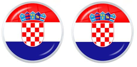 ALTCIRNMD Karte-Ohrringe Für Frauen – Kleine Umweltfreundliche Flaggen-Ohrringe Für Damen, Kroatien-Flagge, Glaskuppel-Ohrringe, Schöner Schmuck Für Frauen, Geschenke Für Frauen, Weiß, Wie Abgebildet