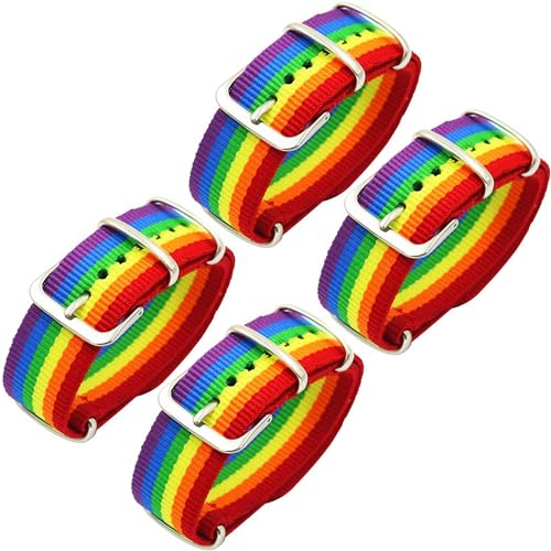 Maxter 4 Pride Armbänder LGBTQ Accessoires Armbänder Gay Flag und regenbogenfarbenes Uhrenarmband