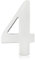 Bwintech 1 Pcs 75mm Height (3 Inch) Chrome Self Adhesive Tape Door Number 4 Stainless Steel 304 House Number, Suitable For Front,Wooden, Composite,UPVC Door