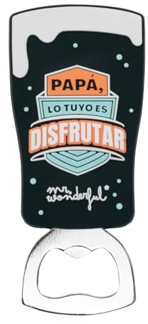 Mr. Wonderful-WOA2413621ES Mr.Wonderful - Abridor de botellas - Papá, lo tuyo es disfrutar, Multicolor (WOA2413621ES)