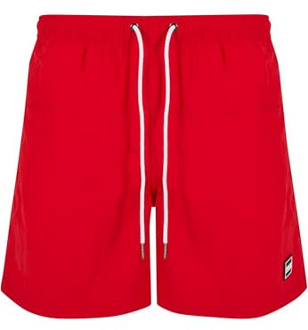Urban Classics Men's Block Swim Shorts Trunks, Cityred, 4X-Large